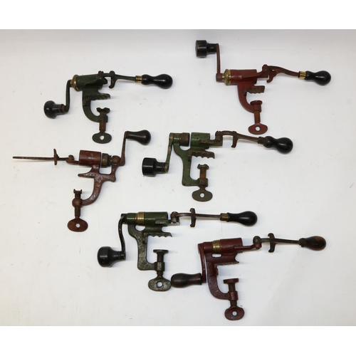 1099 - Six 19th century and later 12 bore shotgun roll turn over tools