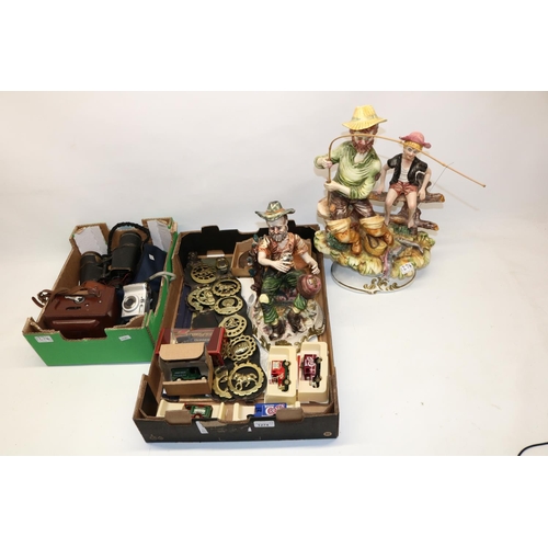 1274 - Mixed collectables incl, vest pocket kodak model B, Two Capodimonte figures, Away in fairy land pict... 