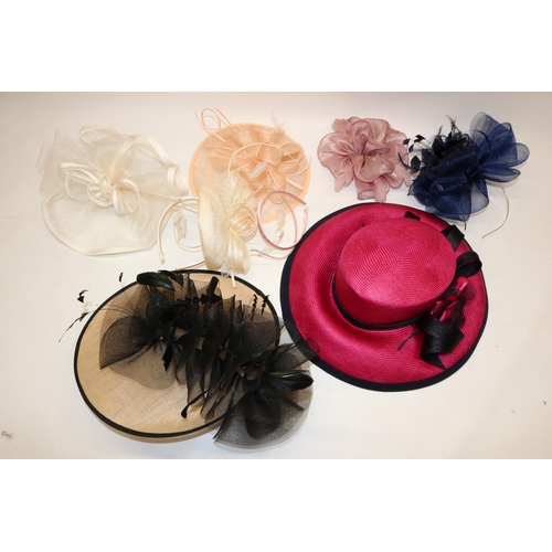 1307 - Five ladies formal dress fascinators, and a ladies hat (6)