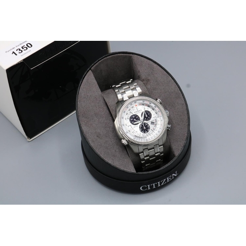 1350 - Citizen Eco-Drive BL5400-52A Perpetual Calendar stainless steel wristwatch with date on matching bra... 