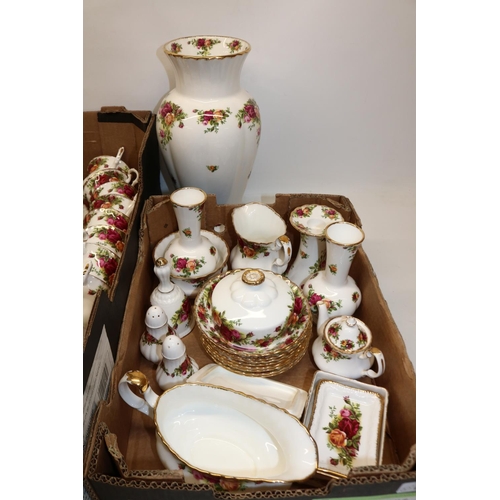 1390 - Collection of Royal Albert Old Country Roses dinnerware, teaware and decorative items, incl. eight t... 