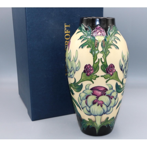 1622 - Moorcroft Pottery, Garden Castle vase, designed by Kerry Goodwin, limited edition 56/75, with box