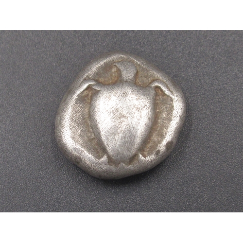 186 - Aegina silver stater, obv. Sea-tortoise (Chelone Caouana) or common loggerhead turtle, rev. Incuse s... 