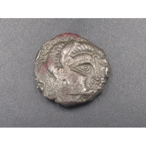 187 - Celtic Gaul Armorica Coriosolites billion stater, obv. head of sun-god right with neatly curled hair... 