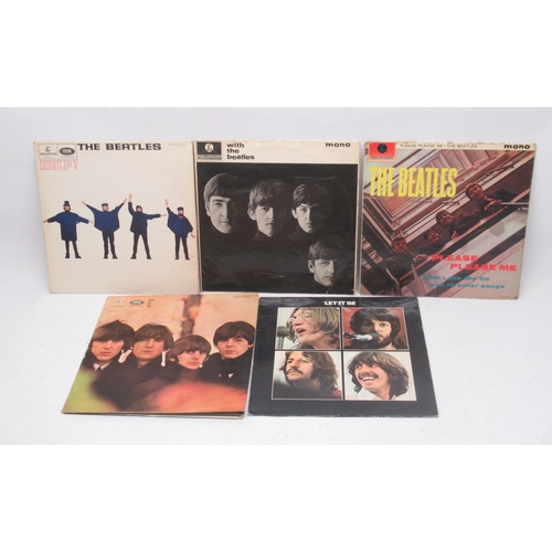 1182 - The Beatles - Please Please Me, MONO PMC 1202 XEX.421, black and yellow Parlophone label, 4th pressi... 