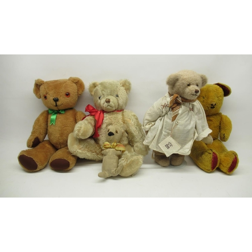 1363 - Three mid C20th and later bears, an artists bear Sheila Raynes Nathanial Trevithick, and a smaller b... 