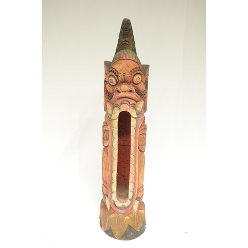 225 - Chinese wooden carved slit drum, (Victor Brox collection)