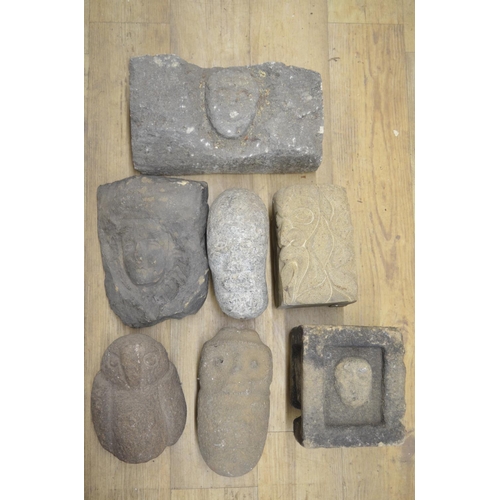 29 - Collection of stone carvings, various styles and periods (7) (Victor Brox collection)