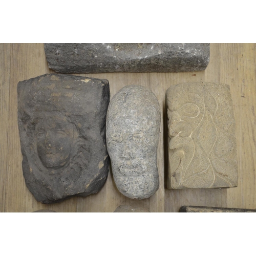 29 - Collection of stone carvings, various styles and periods (7) (Victor Brox collection)