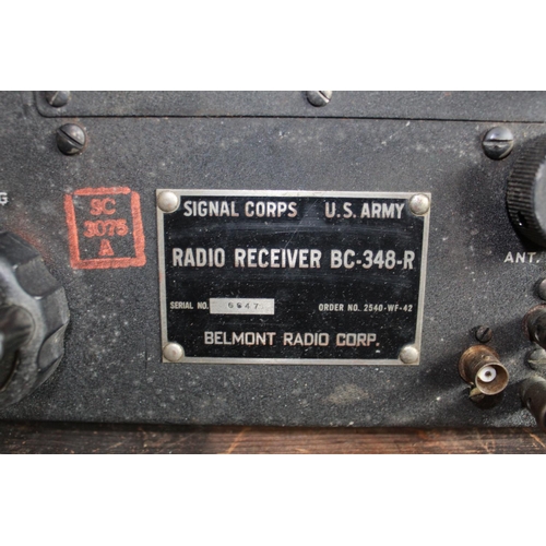 1234 - Circa 1940s BC-348-R radio receiver, produced for the U.S. Army Signal Corps. Original buttons and d... 