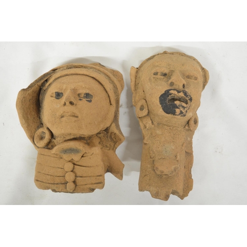 65 - Collection of terracotta clay antiquities from various civilizations, including a South American whi... 