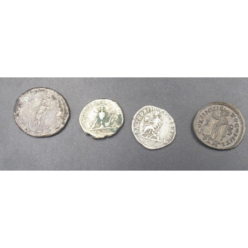 204 - Collection of Ancient coins predominantly Roman to inc. Denarius, etc. from Gordianus Pius, Commodus... 