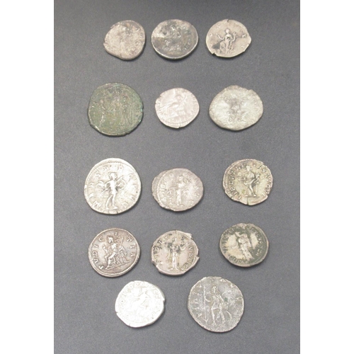 205 - Collection of Ancient coins predominantly Roman to inc. Denarius, etc. from Commodus, Gordianus Pius... 