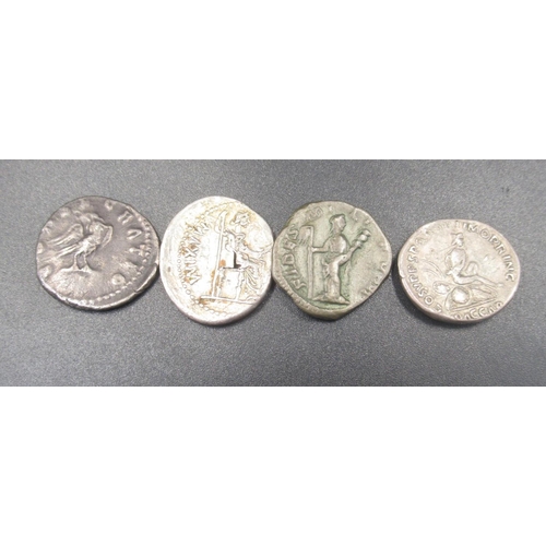 206 - Collection of Ancient coins predominantly Roman to inc. Denarius, etc. from Antoninus Pius, Gordiani... 