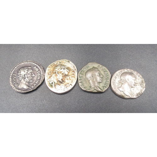 206 - Collection of Ancient coins predominantly Roman to inc. Denarius, etc. from Antoninus Pius, Gordiani... 