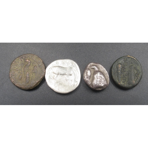 207 - Collection of Ancient Coins, predominantly Greek to inc. Achean League Hemidrachm of Pallantion, Ale... 