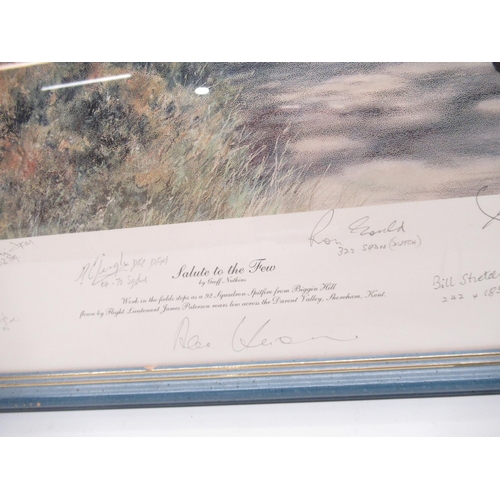 1577 - After Geoff Nutkins, 'Salute to the Few' limited edition print with collection of signatures from Sp... 