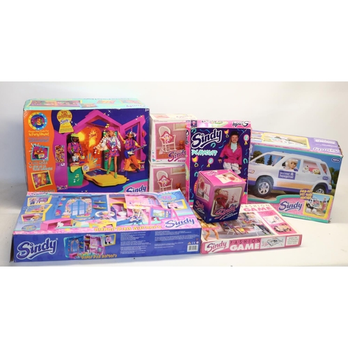 1716 - Sindy Fashion Game and a large collection of 1980s and 90s Sindy accessories including Anima Hospita... 