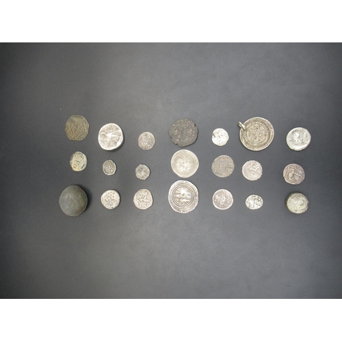 209 - Collection of Ancient coins  to inc. Arab-Sasanian silver Dirham, Egyptian stater, Drachms, etc. (22... 