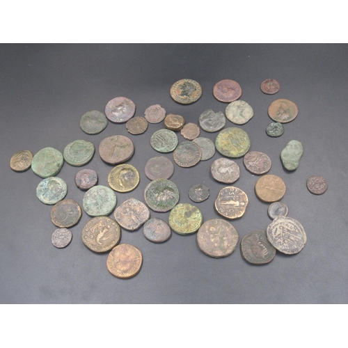 210 - Collection of Ancient coins predominantly Roman to inc. Sestertius, etc. (45 coins) (Victor Brox col... 