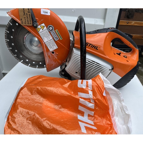 1598 - STIHL TS 410 petrol cut-off circular saw, Marcrist diamond blade