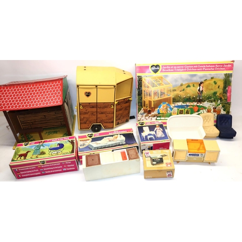 1714 - Sindy Country Garden 1981 and other 1970s-80s Sindy furniture and accessories including stables, rec... 