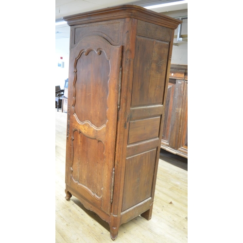 983 - 19th century French walnut Armoire, shaped single door on cabriole legs, W107cm D72vm H216cm (Victor... 