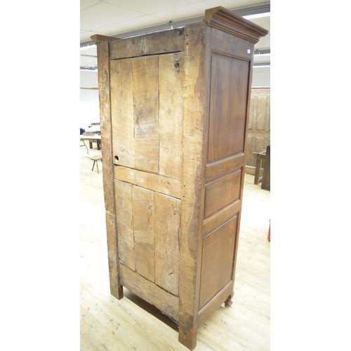 983 - 19th century French walnut Armoire, shaped single door on cabriole legs, W107cm D72vm H216cm (Victor... 