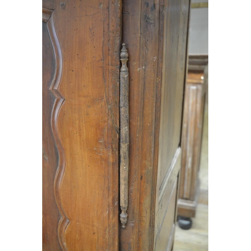 983 - 19th century French walnut Armoire, shaped single door on cabriole legs, W107cm D72vm H216cm (Victor... 