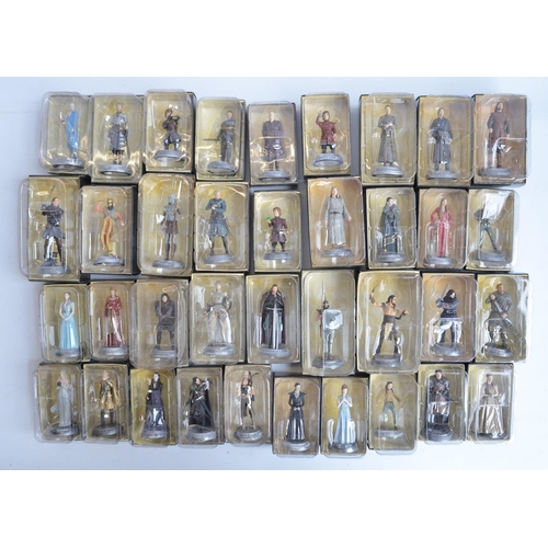 19 - Thirty seven boxed pre-painted cast resin figurine models from Game Of Thrones by Eaglemoss, models ... 