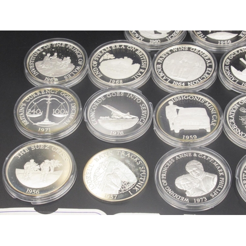 163 - The Birmingham Mint - 26 1977 Queens Silver Jubilee silver proof commemorative coins, marking variou... 