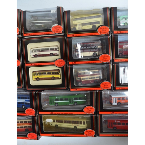 42 - Twenty seven boxed 1/76 scale diecast bus models and model sets from EFE. Contents appear un-display... 