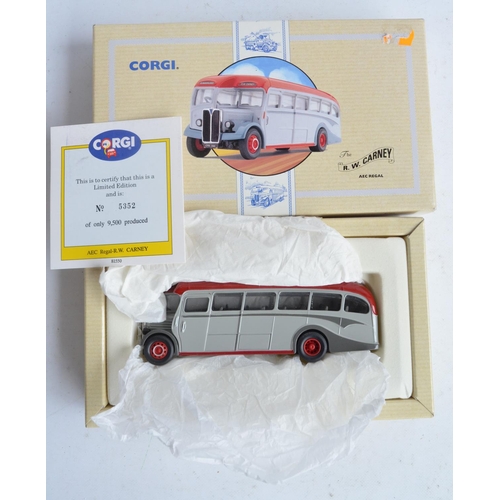 44 - Fourteen boxed 1/50 scale limited edition diecast bus models/model sets from Corgi, all removed from... 