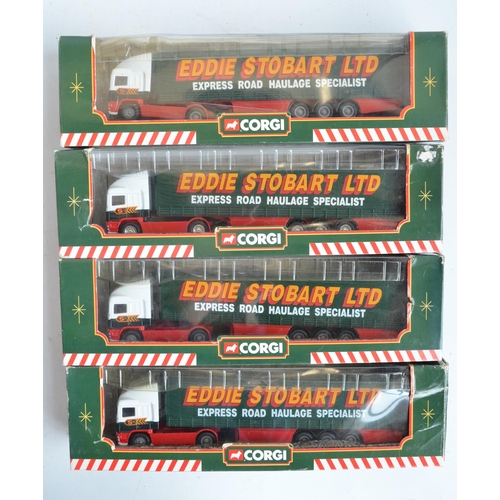 47 - Collection of Eddie Stobart vehicle models to include 4x 1/50 scale articulated lorries from Cararam... 