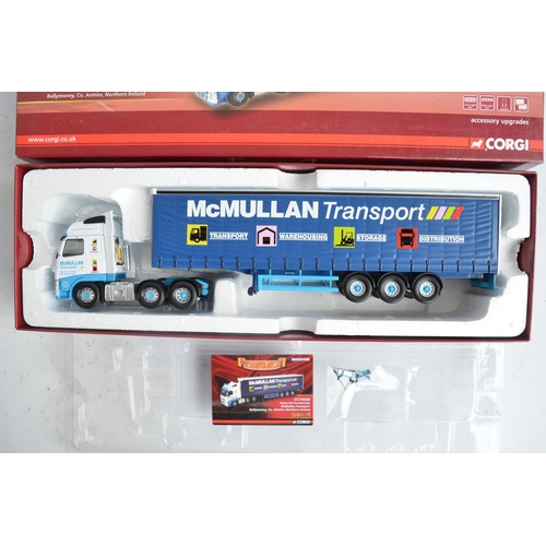 57 - Collection of 1/50 scale diecast truck and trailer models to include Corgi CC14033 Volvo FH (face li... 
