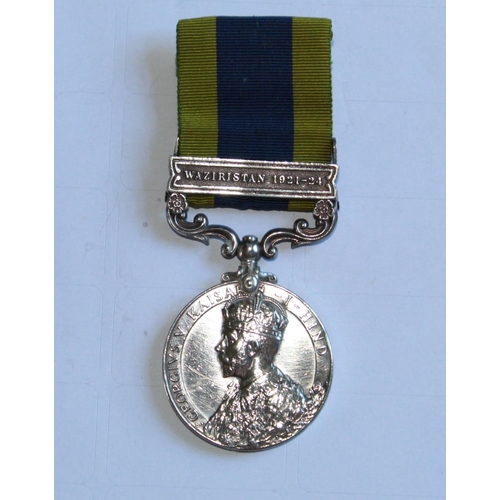 212 - Indian General Service Medal with clasp. Waziristan 1921-24. To 6584209 Pte J.S. Shannon. 1st Battal... 