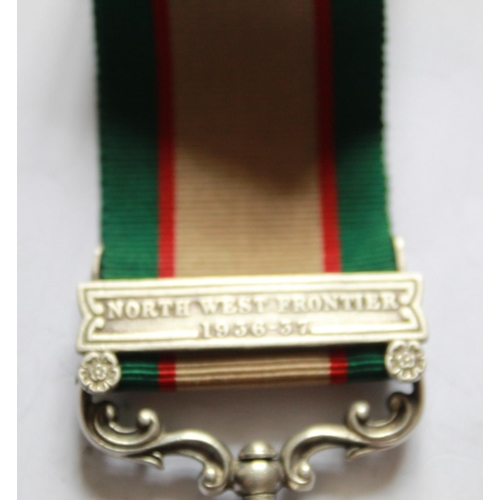 213 - Indian General Service Medal. To 11492 Sepoy Ghulam Hussain. 4th Battalion, 8th Punjab Regiment.