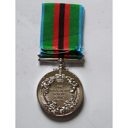 222 - New Zealand General Service Medal, for service in Afghanistan. Unnamed.