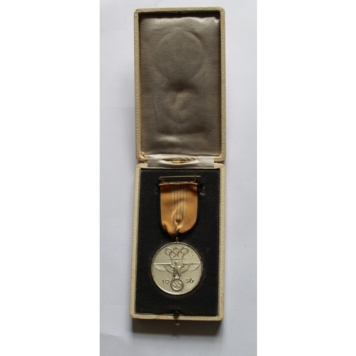 229 - Olympic Medal for service during the 1936 Munich Games. In original  presentation box.