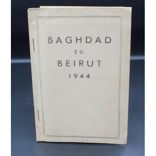 248 - Baghdad to Beirut 1944, Printing and Stationary Services, Paiforce. First edition pamphlet. Very goo... 