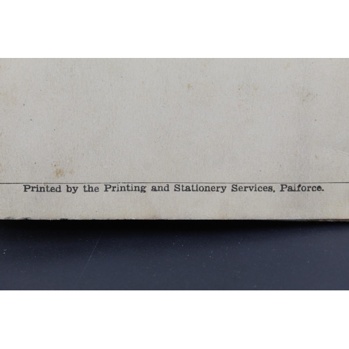 248 - Baghdad to Beirut 1944, Printing and Stationary Services, Paiforce. First edition pamphlet. Very goo... 