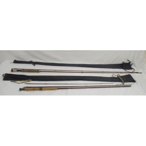 272 - A pair of vintage fly fishing rods. To include an Edminson Bros 'Alnwick' two-section fly rod. In ve... 