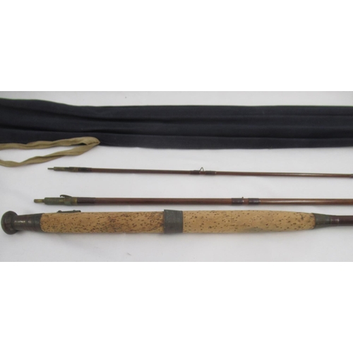 272 - A pair of vintage fly fishing rods. To include an Edminson Bros 'Alnwick' two-section fly rod. In ve... 