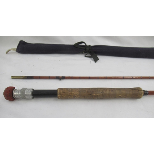 272 - A pair of vintage fly fishing rods. To include an Edminson Bros 'Alnwick' two-section fly rod. In ve... 