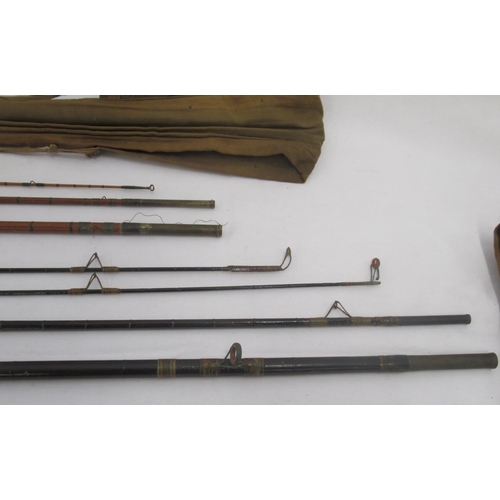 273 - A selection of three vintage fishing rods. To include a William Rochester Pape two-section general s... 