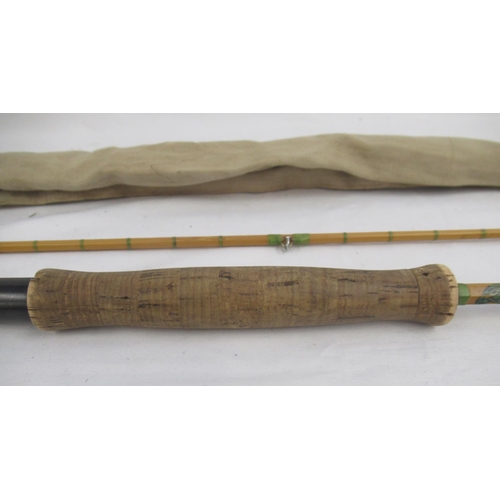 276 - A pair of vintage Hardy fly fishing rods. To include 'The Halford Knockabout' Palakona two-section s... 