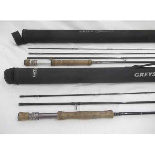 278 - Pair of Greys three-section fly fishing rods. To include a GRXi 10' 7/8 in very good condition, comp... 