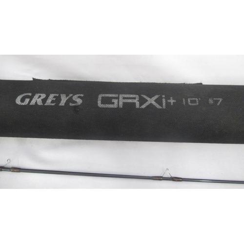 278 - Pair of Greys three-section fly fishing rods. To include a GRXi 10' 7/8 in very good condition, comp... 