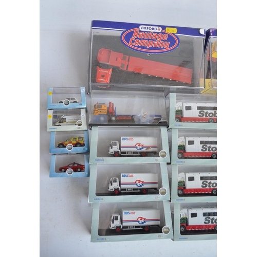 66 - Thirty one boxed 1/76 scale (OO gauge) vehicle models from Oxford Diecast to include 9x Eddie Stobar... 