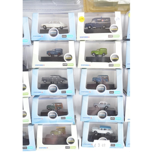 70 - Forty boxed 1/148 scale (N gauge) diecast model vehicles from Oxford Diecast, mostly vintage types i... 